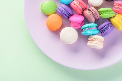 kolorowe, deserowe, ciasta, słodkie, makaronik, francuski, makaronik, Tapety HD HD wallpaper