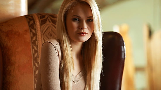 blondynka, Talia Cherry, długie włosy, kobiety, Tapety HD HD wallpaper