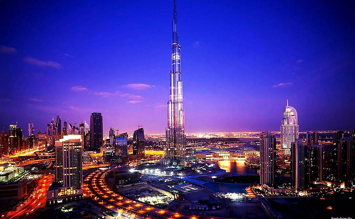 градски пейзаж, град, Дубай, небостъргач, HD тапет