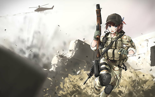 Anime, Original, Girl, Original (อะนิเมะ), สงคราม, วอลล์เปเปอร์ HD HD wallpaper