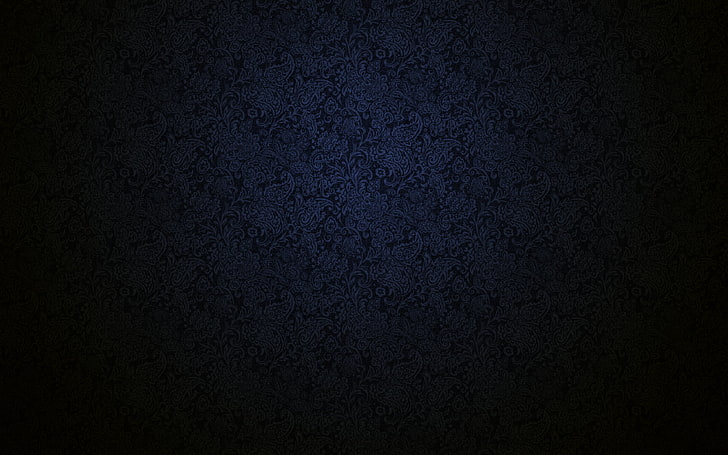 wallpaper gelap, tekstur, latar belakang berpola biru, pinggiran gelap, Wallpaper HD
