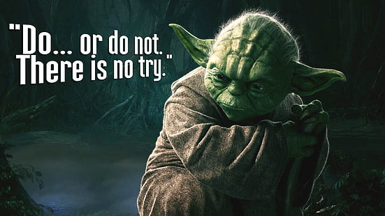 Star Wars Master Yoda, ภาพยนตร์, Star Wars, Yoda, quote, Jedi, typography, Dagobah, วอลล์เปเปอร์ HD HD wallpaper