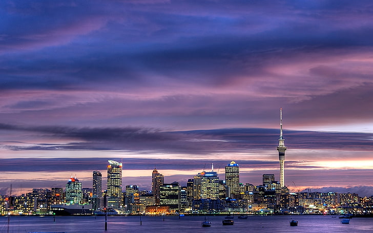 Auckland Metropolitan, CN tower, World, Cityscapes, cityscape, city, HD wallpaper