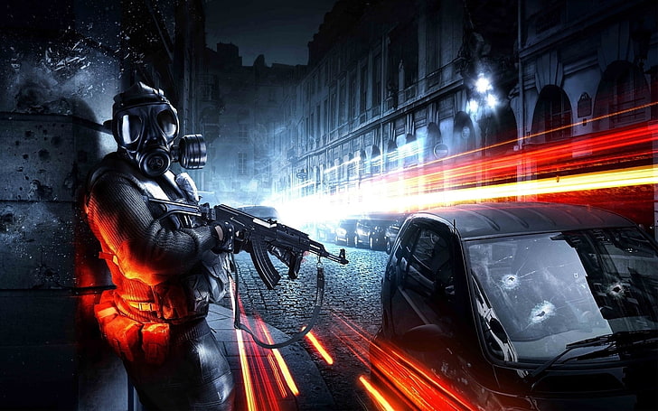 Mann mit Gewehr digitale Tapete, Battlefield 3, Battlefield, Videospiele, HD-Hintergrundbild