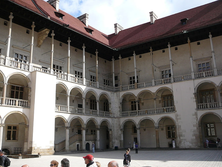 Wawel, castle, Kraków, courtyard, Poland, Polish, HD wallpaper