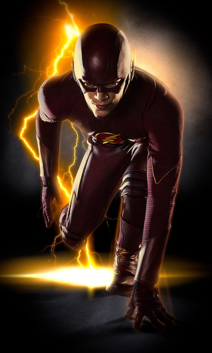 DC Flash arte vectorial, The Flash, Fondo de pantalla HD, fondo de pantalla de teléfono