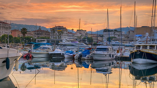 harbor, France, Cannes, ports, HD wallpaper HD wallpaper