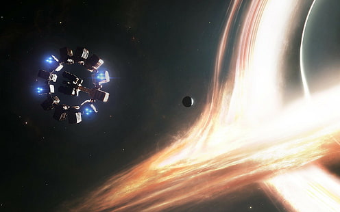 Kunstwerk, Ausdauer, Interstellar (Film), Planet, Science Fiction, Weltraum, Raumschiff, Sterne, HD-Hintergrundbild HD wallpaper