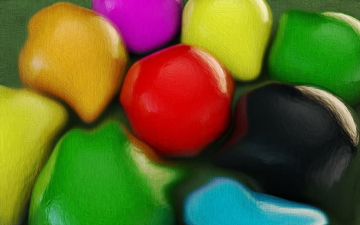 Bolas coloridas, 3d, esferas, cores, bolas, 3d e abstrato, HD papel de parede
