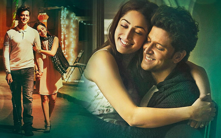 Kaabil Movie Love, men's black top and women's white top collage, Movies, Bollywood Movies, bollywood, hrithik roshan, yami gautam, HD wallpaper