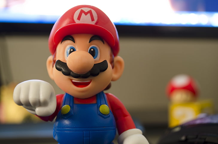 Super Mario Plastikfigur, Super Mario, Mario Bros., Super Mario Bros., Videospiele, HD-Hintergrundbild