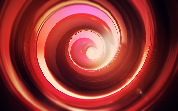 Cerchio vorticoso di astrazione, illustrazione a spirale rossa e marrone, astrazione, vorticoso, cerchio, Sfondo HD