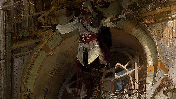 Statue d'Assasin's Creed, Assassin's Creed, Ezio Auditore da Firenze, Assassin's Creed: Fraternité, Fond d'écran HD