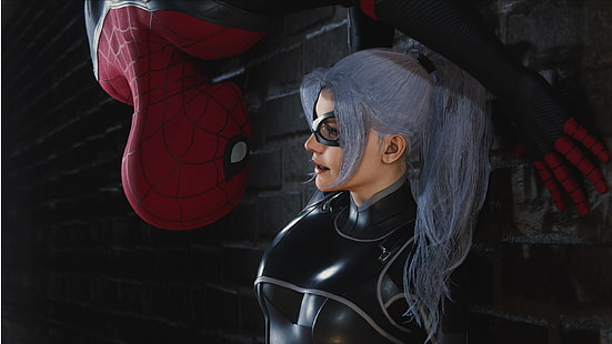 Spider-Man, Spider-Man (PS4), Black Cat (Marvel Comics), Fondo de pantalla HD HD wallpaper