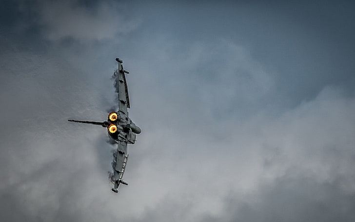 pesawat, kendaraan, pesawat militer, Eurofighter Typhoon, Wallpaper HD