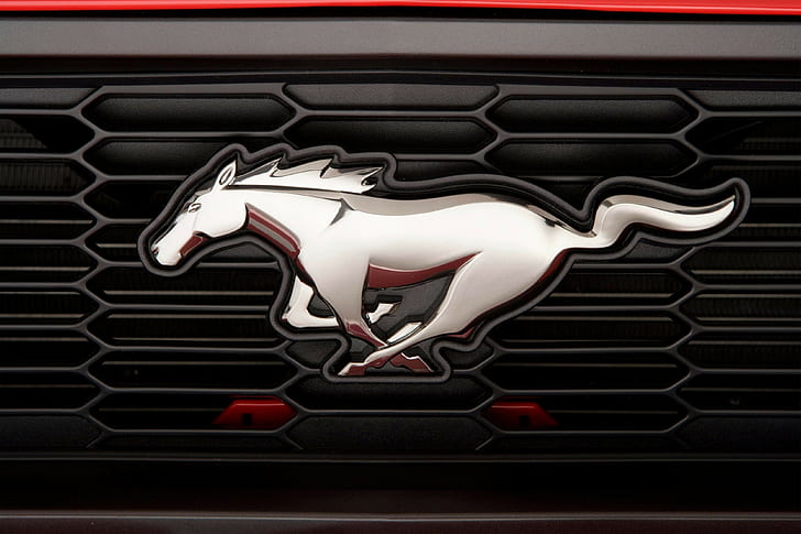 häst, Ford, Ford Mustang, logotyp, HD tapet