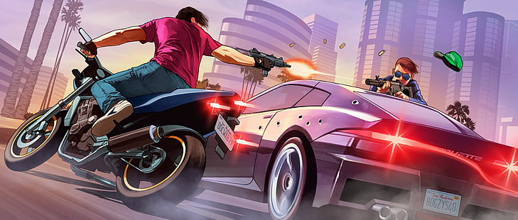 Grand Theft Auto digitale Tapete, Grand Theft Auto V, Rockstar Spiele, GTA Online, Die Heiligen, gat5, HD-Hintergrundbild HD wallpaper