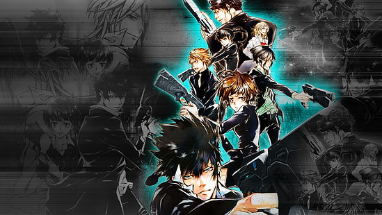 Psycho-Pass, Shinya Kogami, Tsunemori Akane, Anime, Pistole, Anime-Jungs, Anime-Mädchen, HD-Hintergrundbild HD wallpaper