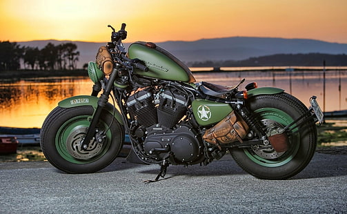 Harley-Davidson, Harley-Davidson Sportster, Sepeda Motor, Wallpaper HD HD wallpaper