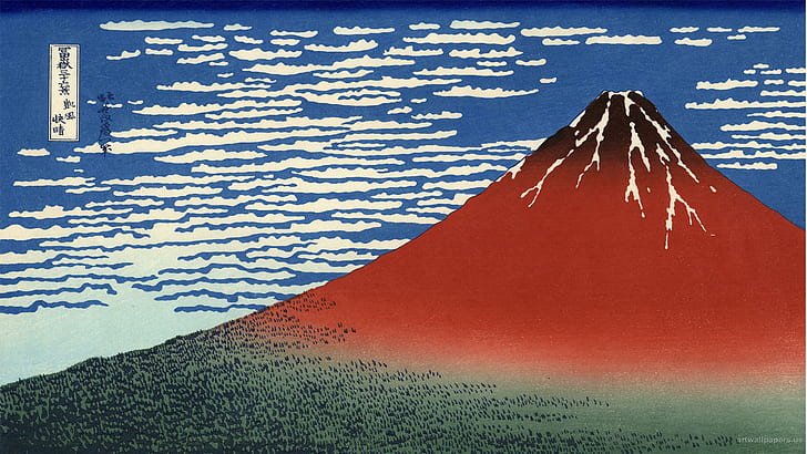Painting Orient Volcano HD, digital/artwork, painting, volcano, orient, HD wallpaper