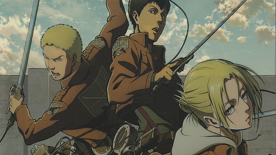 Anime, Angriff auf Titan, Annie Leonhart, Bertholdt Hoover, Reiner Braun, HD-Hintergrundbild HD wallpaper
