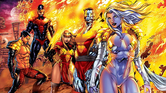 X-Men ، Colossus ، Cyclops (Marvel Comics) ، Glove ، Phoenix (Marvel Comics)، خلفية HD HD wallpaper