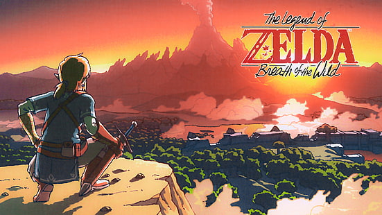Cartel de The Legend of Zelda, Zelda, The Legend of Zelda, The Legend of Zelda: Breath of the Wild, aliento de lo salvaje, videojuegos, Fondo de pantalla HD HD wallpaper