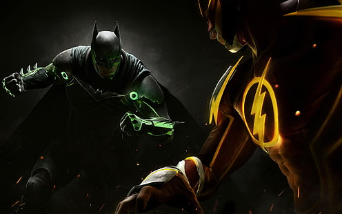 Batman und The Flash, Injustice 2, DC Comics, Videospiele, Batman, The Flash, HD-Hintergrundbild HD wallpaper