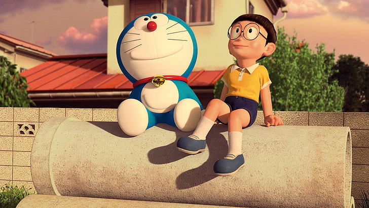 Stand By Me Doraemon Movie HD Widescreen Wallpaper .., ilustrasi Doraemon dan Nobita, Wallpaper HD