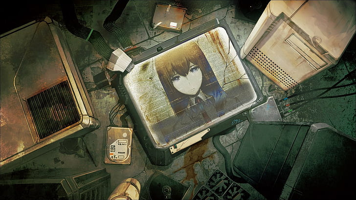 Makise Kurisu, 초록, Steins; Gate 0, Steins; Gate, HD 배경 화면
