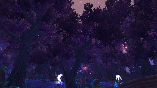 silhouette de l'arbre, World of Warcraft: Warlords of Draenor, World of Warcraft, jeux vidéo, Fond d'écran HD HD wallpaper