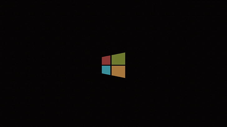 simple background, minimalism, Microsoft, Microsoft Windows, black background, HD wallpaper