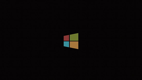  simple background, minimalism, Microsoft, Microsoft Windows, black background, HD wallpaper HD wallpaper