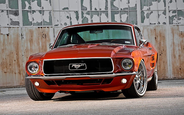 Muscle, Ford Mustang, Classique, Fastback, Widebody, Véhicule, Fond d'écran HD