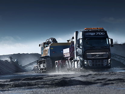 грузовики, строительная техника, Volvo, HD обои HD wallpaper