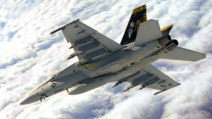 F-18 Super Hornet, lançamento de caçador, f-18, super hornet, maças reais, caçador, aviões, HD papel de parede