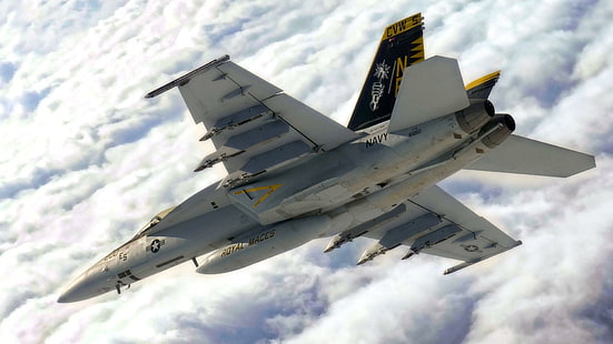 F-18 Super Hornet, cairrer launch, f-18, super hornet, royal maces, cairrer, aircraft planes, HD wallpaper HD wallpaper