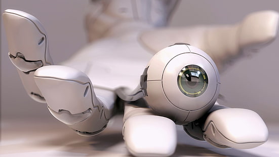 бял робот ръка, робот, футуристичен, Deus Ex: Human Revolution, Sarif Industries, HD тапет HD wallpaper