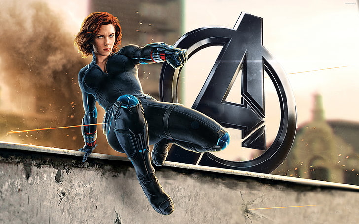 Avengers Age Of Ultron Marvel Black Widow Scarlett Johansson Hd Wallpaper Download For Mobile And Tablet 3840×2400, HD wallpaper