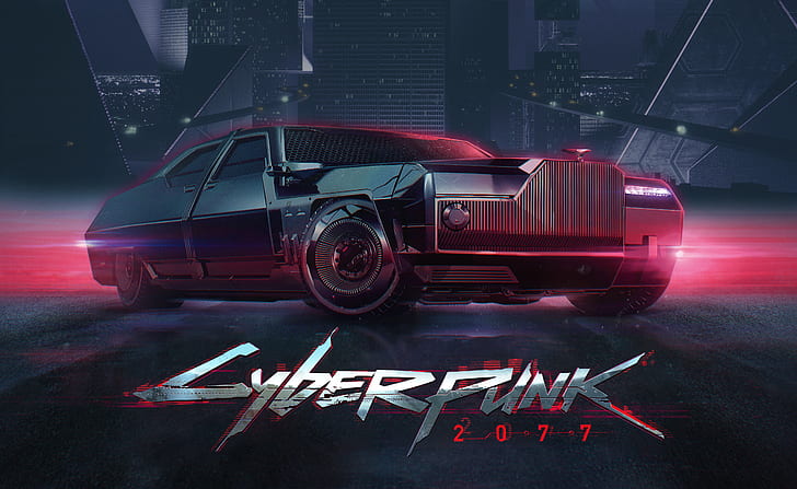 Videojuego, Cyberpunk 2077, Coche, Vehículo, Fondo de pantalla HD