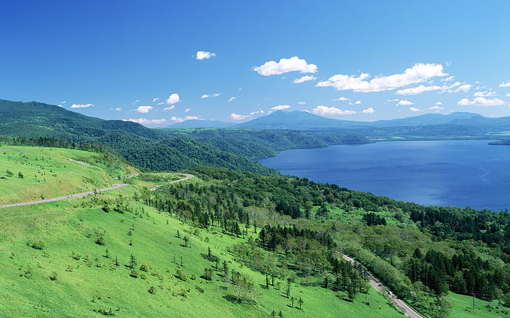 Japan, Hokkaido, beautiful landscape, Japan, Hokkaido, Beautiful, Landscape, HD wallpaper