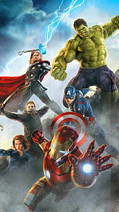 어벤져 스 : 에이지 오브 울 트론 히어로즈, Marvel Avengers 바탕 화면, 영화, 할리우드 영화, 할리우드, 2015, HD 배경 화면 HD wallpaper