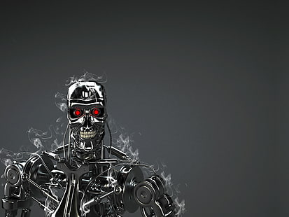 Roboter, rote Augen, Terminator, T-800, Technologie, HD-Hintergrundbild HD wallpaper