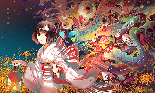 anime, animeflickor, Noragami, Nora (Noragami), kimono, HD tapet HD wallpaper