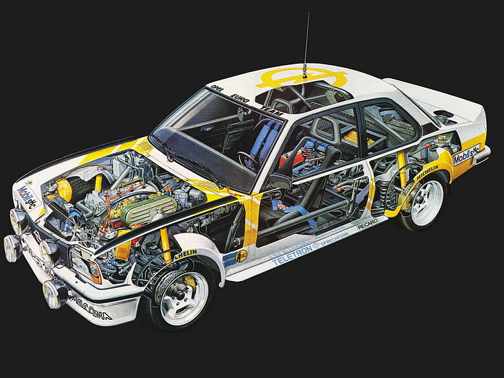 1979, 400, ascona, engine, interior, opel, race, racing, rally, version b, HD wallpaper