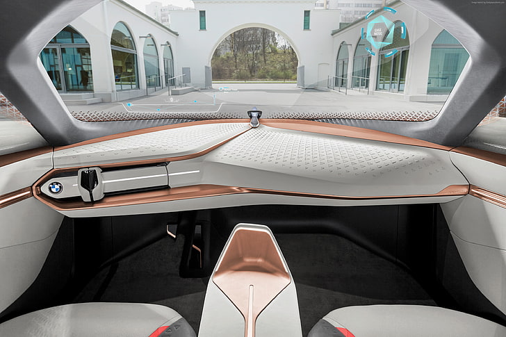 future cars, BMW Vision Next 100, interior, HD wallpaper