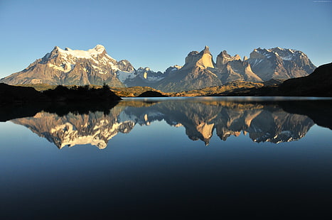 Lake Grey, 4K, Torres del Paine, ภูเขา, ชิลี, วอลล์เปเปอร์ HD HD wallpaper