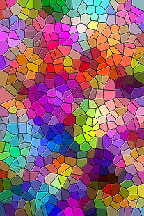 mosaic, multicolored, texture, patterns, HD wallpaper HD wallpaper