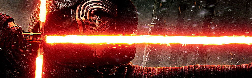 Kylo Ren, Star Wars: The Force Awakens, movies, lightsaber, HD wallpaper HD wallpaper
