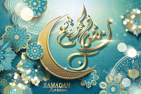 mönster, en månad, religion, Ramadan, HD tapet HD wallpaper
